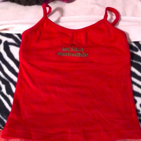 NWOT Barcardi Grandmelon  red tank top with built in shelf bra . Brand new! - Picture 3 of 10